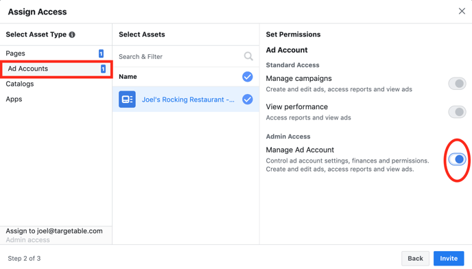 5. Manage Ad Account