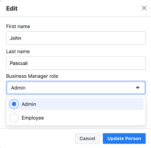 7. Admin update person