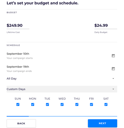 IV-A Create A Campaign - Schedule Custom Days