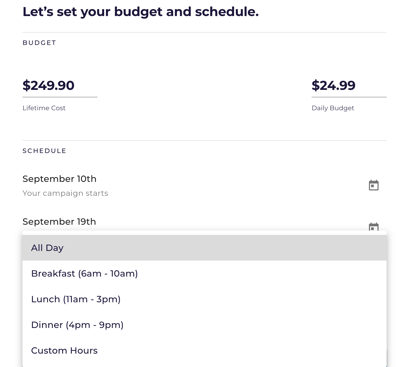 IV-A Create A Campaign - Schedule
